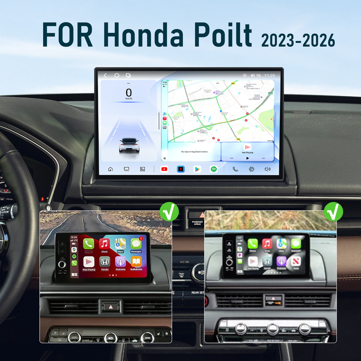 Elynx H7 Pro 12.8 inch Smart Systems For Honda Pilot 2023-2025
