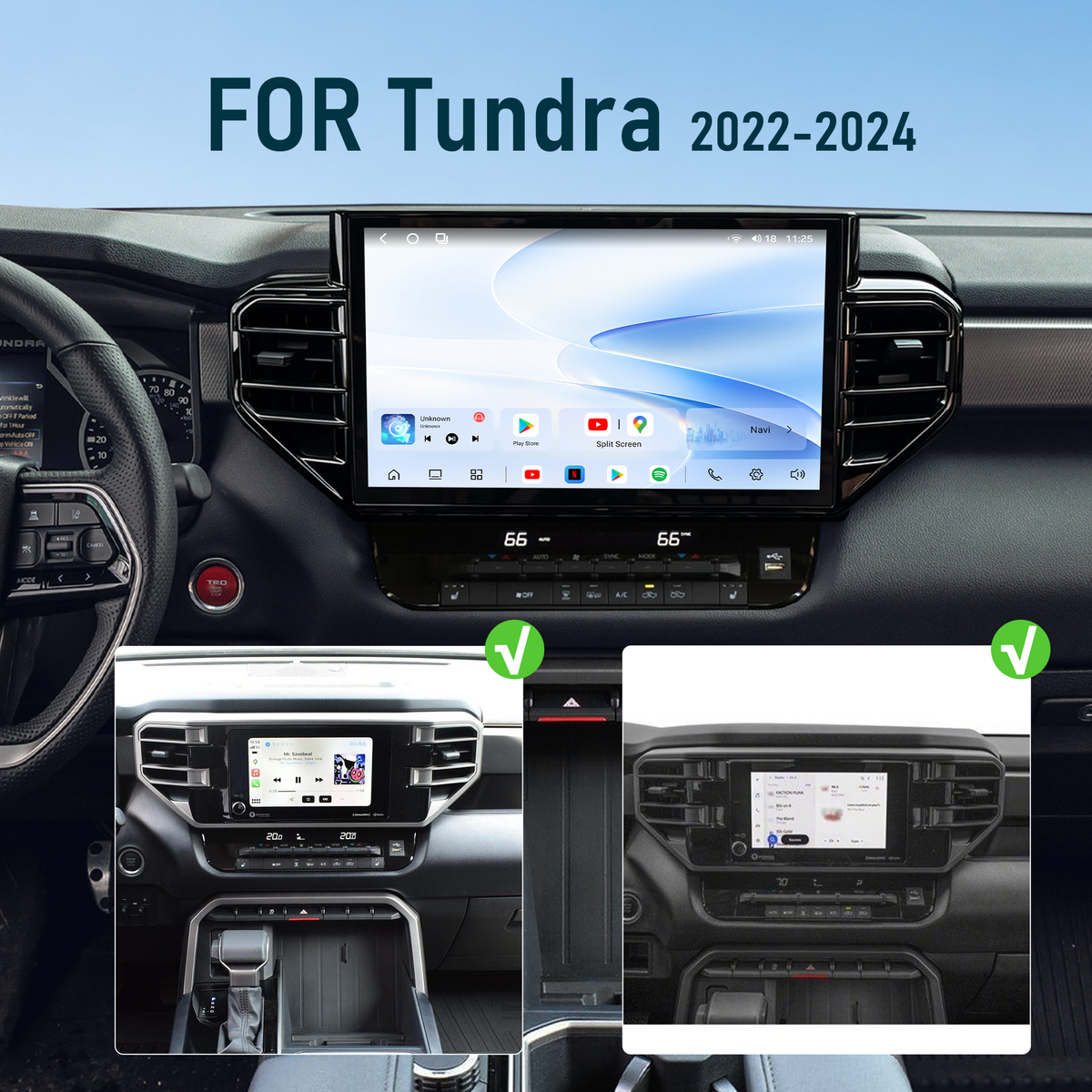 H7 Pro 14.6-inch Android 14 Infotainment Upgrade for Toyota Tundra 2022-2024