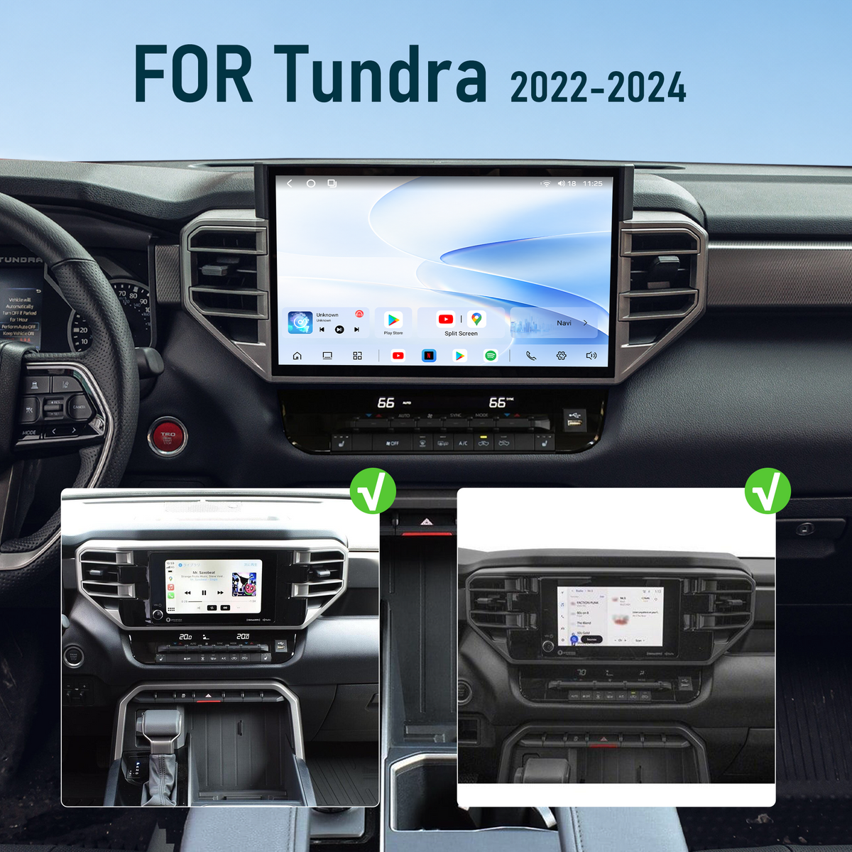 H7 Pro 14.6-inch Android 14 Infotainment Upgrade for Toyota Tundra 2022-2024