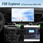 H7 Pro 13-inch Android 14 Infotainment Upgrade for Ford Explorer 2020-2024