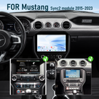 12-inch Android 14 Infotainment Upgrade for Ford Mustang 2015-2023