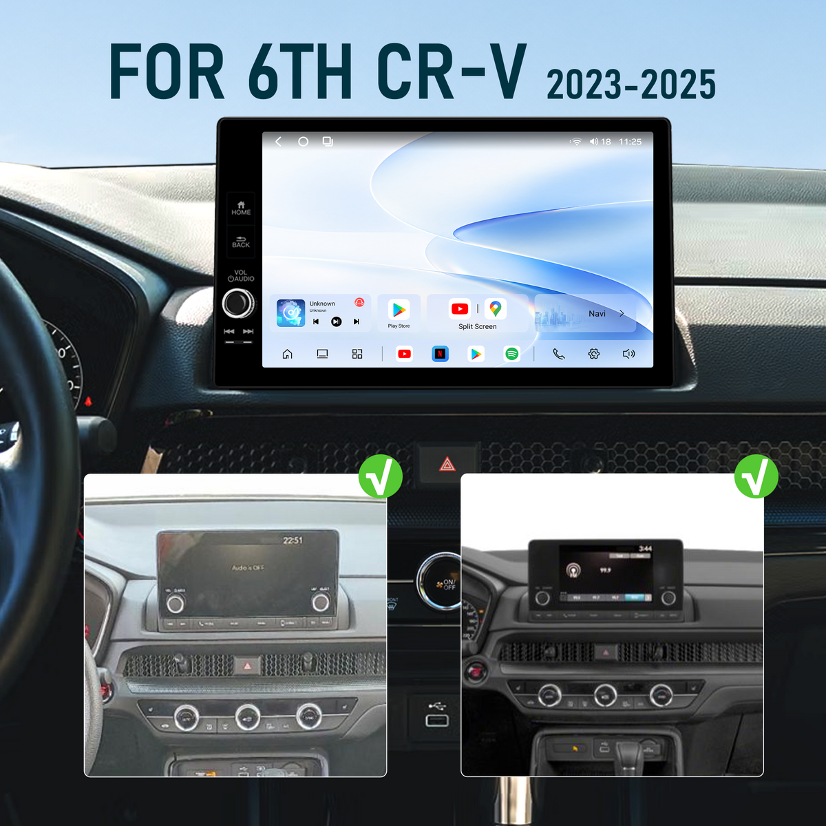 11.5-inch Android 14 Infotainment Upgrade for Honda CR-V 2023-2026