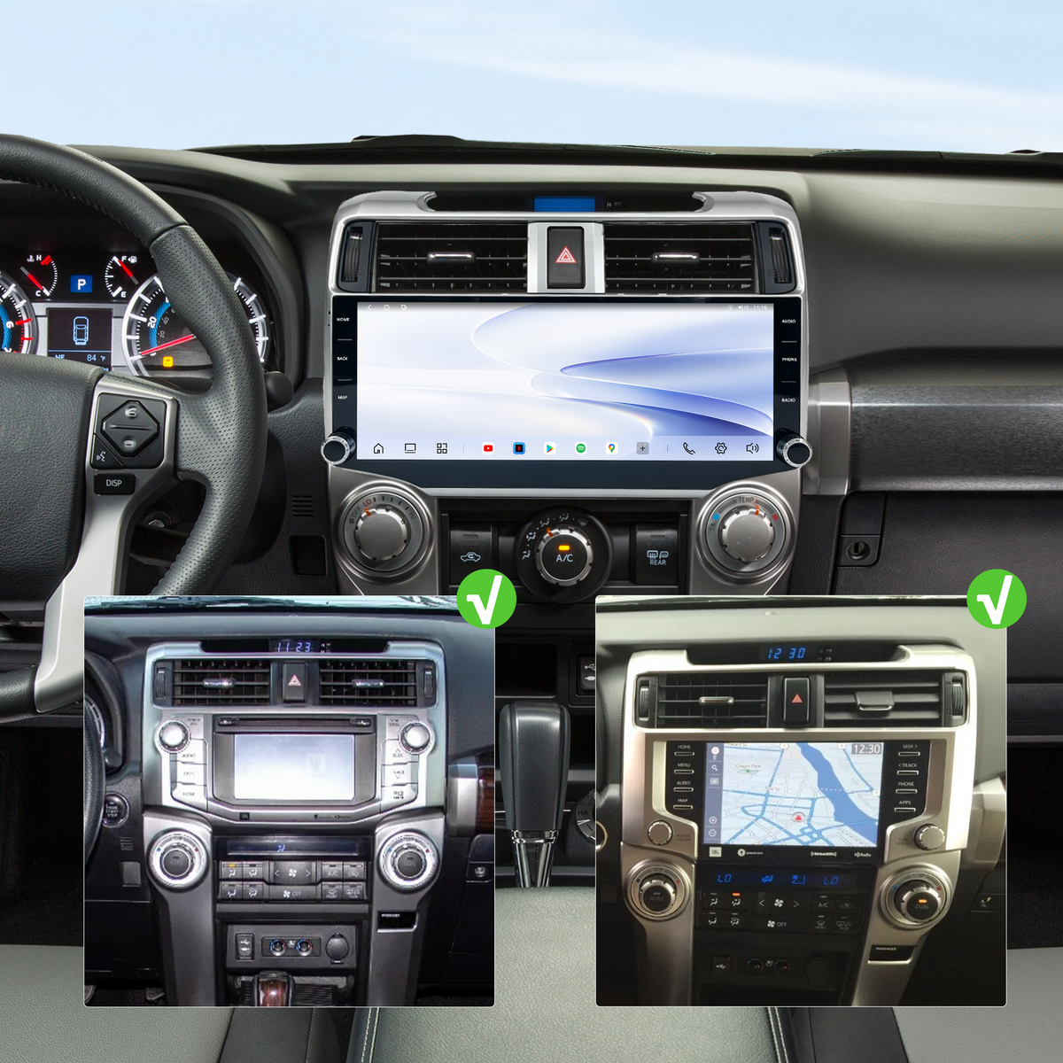 H7 Pro 12.3-inch Android 14 Infotainment Upgrade for Toyota 4Runner 2020-2024