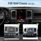 V7 Pro 13.1-inch Android 14 Infotainment Upgrade for RAM 1500 Classic 2019-2024
