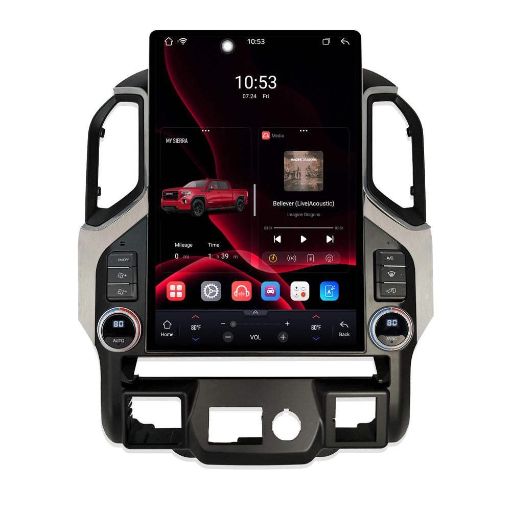 Dual Systems 15.6-inch Android 14 Infotainment Upgrade for GMC Sierra 1500 2022-2026