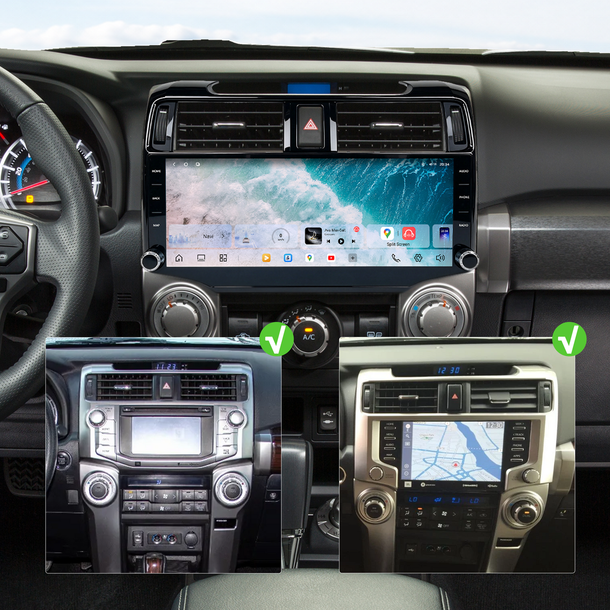 H7 Pro 12.3-inch Android 14 Infotainment Upgrade for Toyota 4Runner 2020-2024