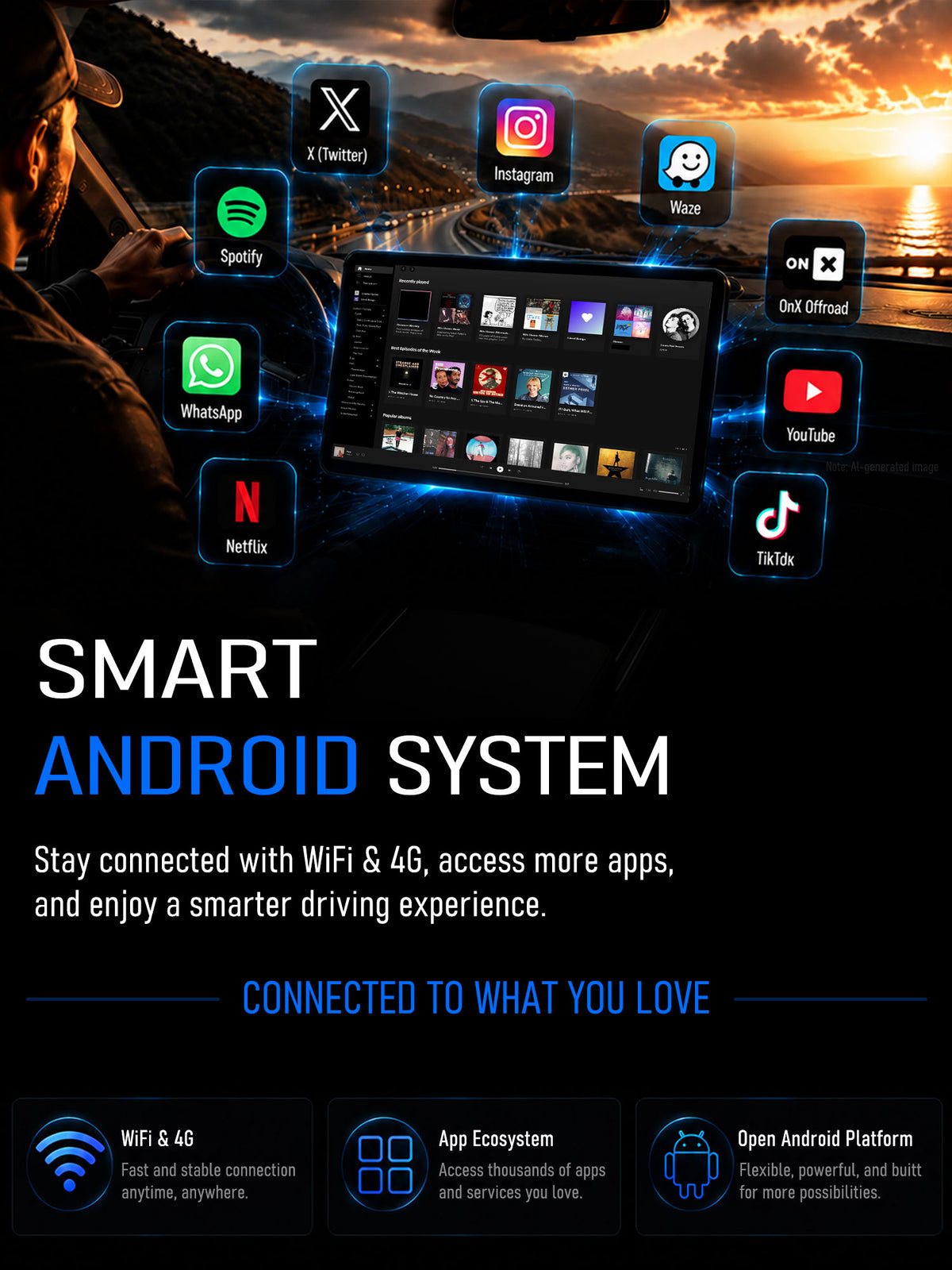 H7 Pro 12.5-inch Android 14 Infotainment Upgrade for Toyota Tacoma 2016-2023