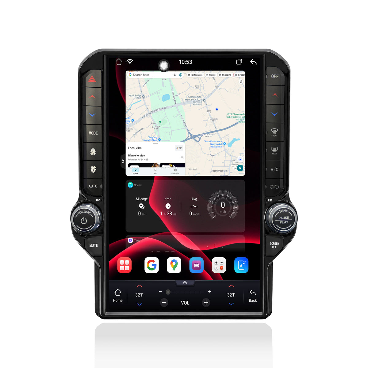 V7 Pro 13.1-inch Android 14 Infotainment Upgrade for RAM 1500 DS 2013-2018