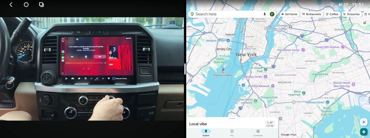 Elynx UI one tap split screen